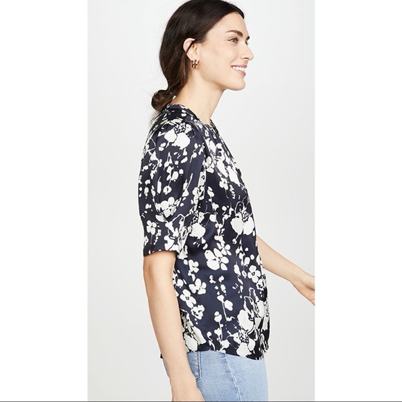 JOIE Devonia Blouse in Midnight Size Small Silky Floral Print MSRP $198 - Picture 10 of 15